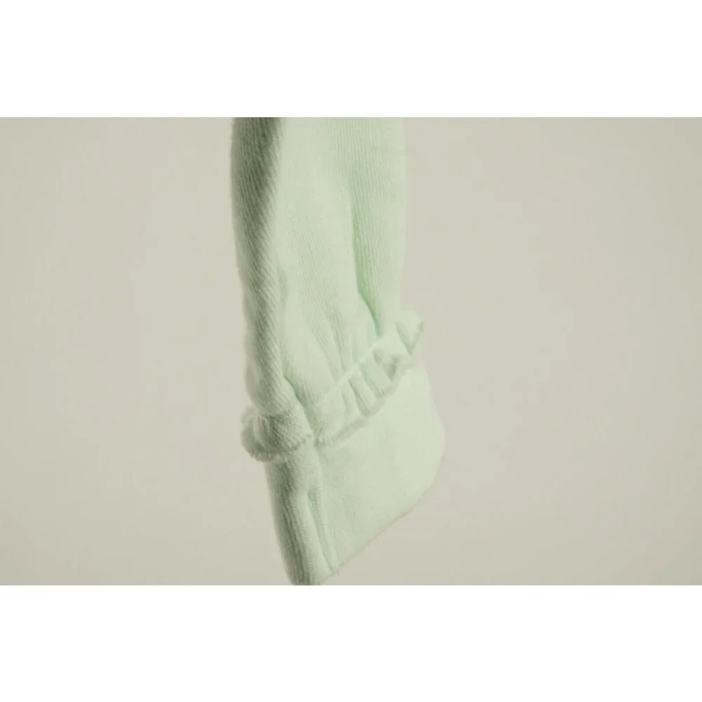 New Bottoms Out Gal' Women's Size S Light Green Fleece Crew Lettuce‎ Pajama Top